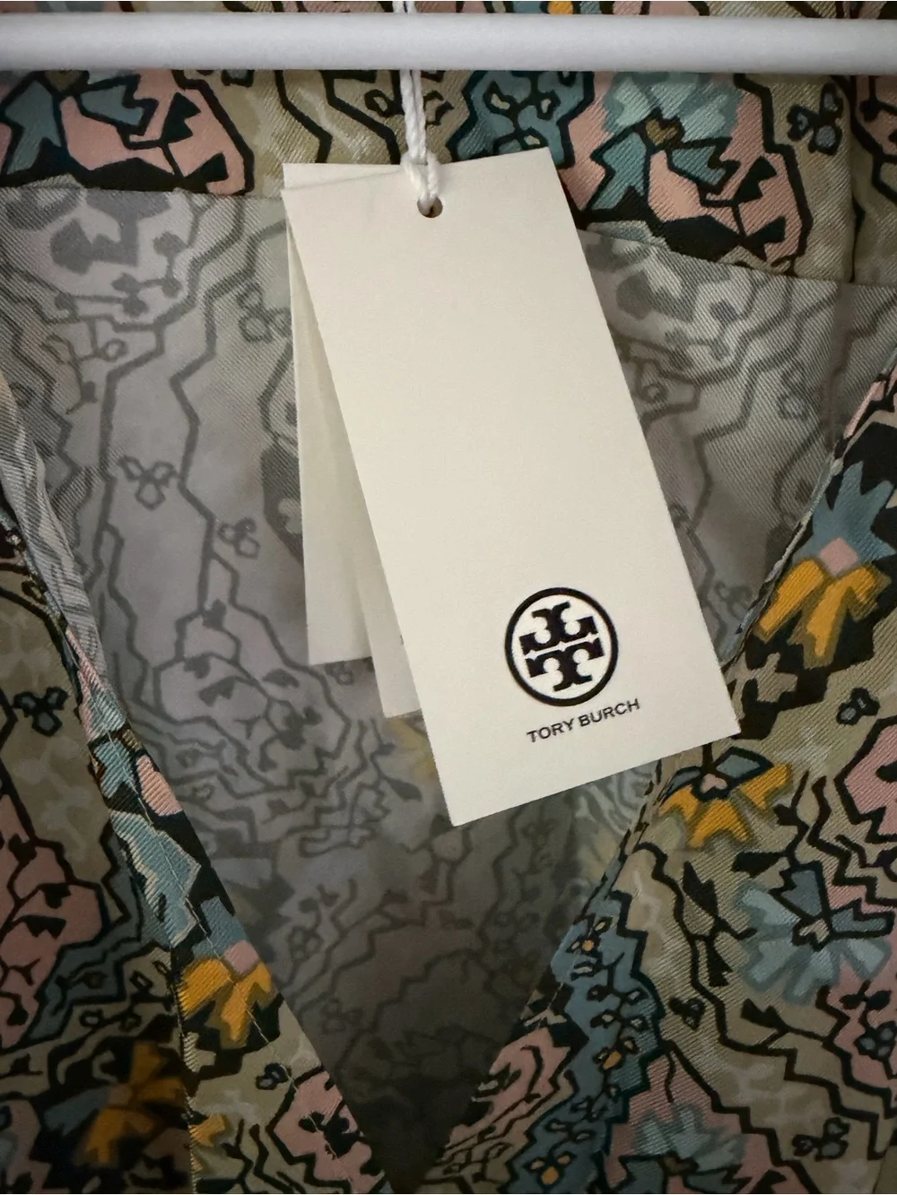 Tory Burch Silk Wrap Dress - Blue abstract Paisley. NWT!  $695 retail!